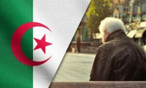 retraite algerien sur un banc pu