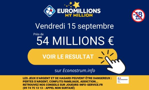 Résultats de l’EuroMillions de la FDJ du vendredi 15 septembre