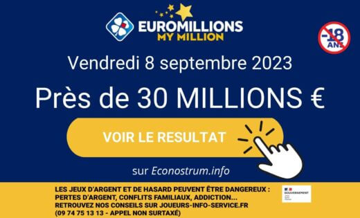 Resultats de l'EuroMillions de la FDJ du vendredi 8 septembre