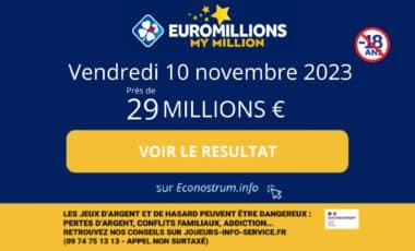 Résultats de l’EuroMillions de la FDJ du vendredi 10 novembre